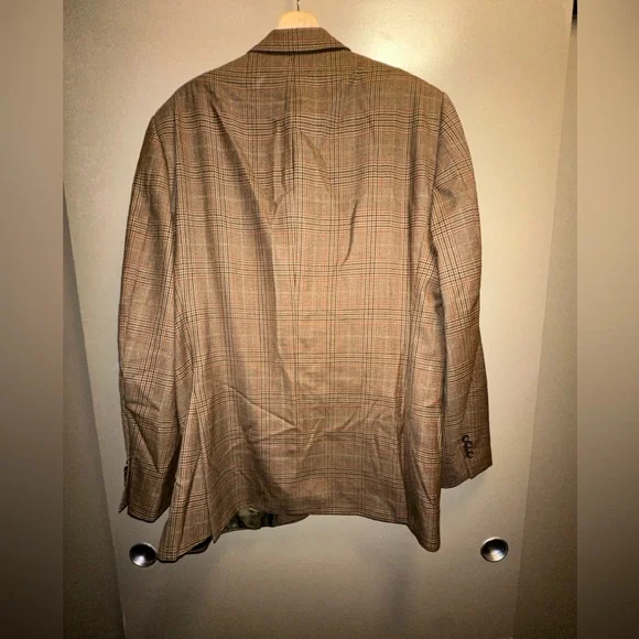 Loro Piana brown check wool blazer
